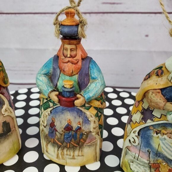 JIM SHORE Heartwood Creek 2004 3 WISE MEN Hanging ornaments Christmas - Picture 3 of 8